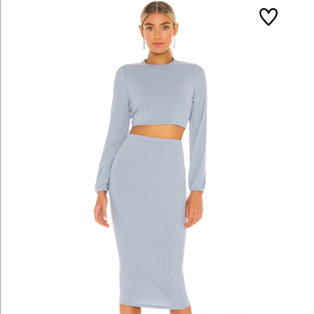 Superdown Lena Midi Set - Dusty Blue